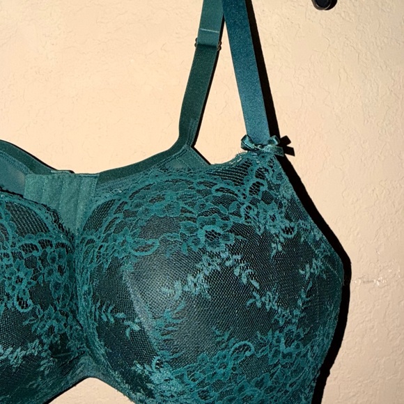 Cacique Lane Bryant Emerald Lace Max Boost Plunge Bra - Picture 4 of 10